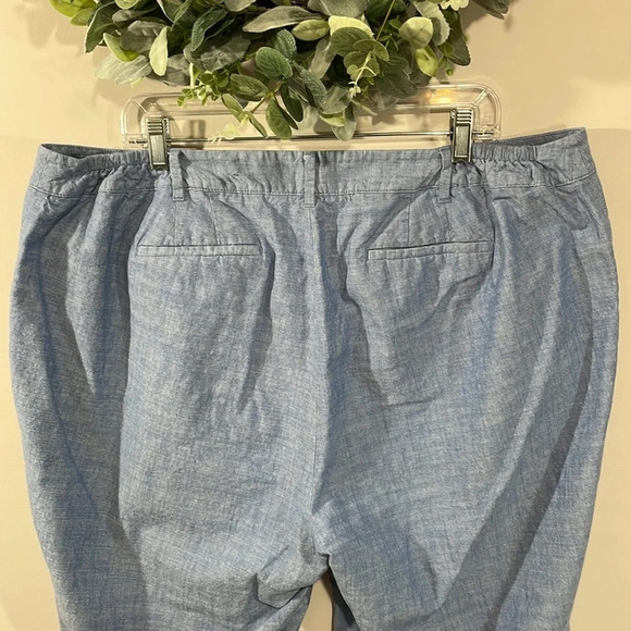 Talbots Perfect Crop Pant Chambray 22WP - Picture 6 of 14
